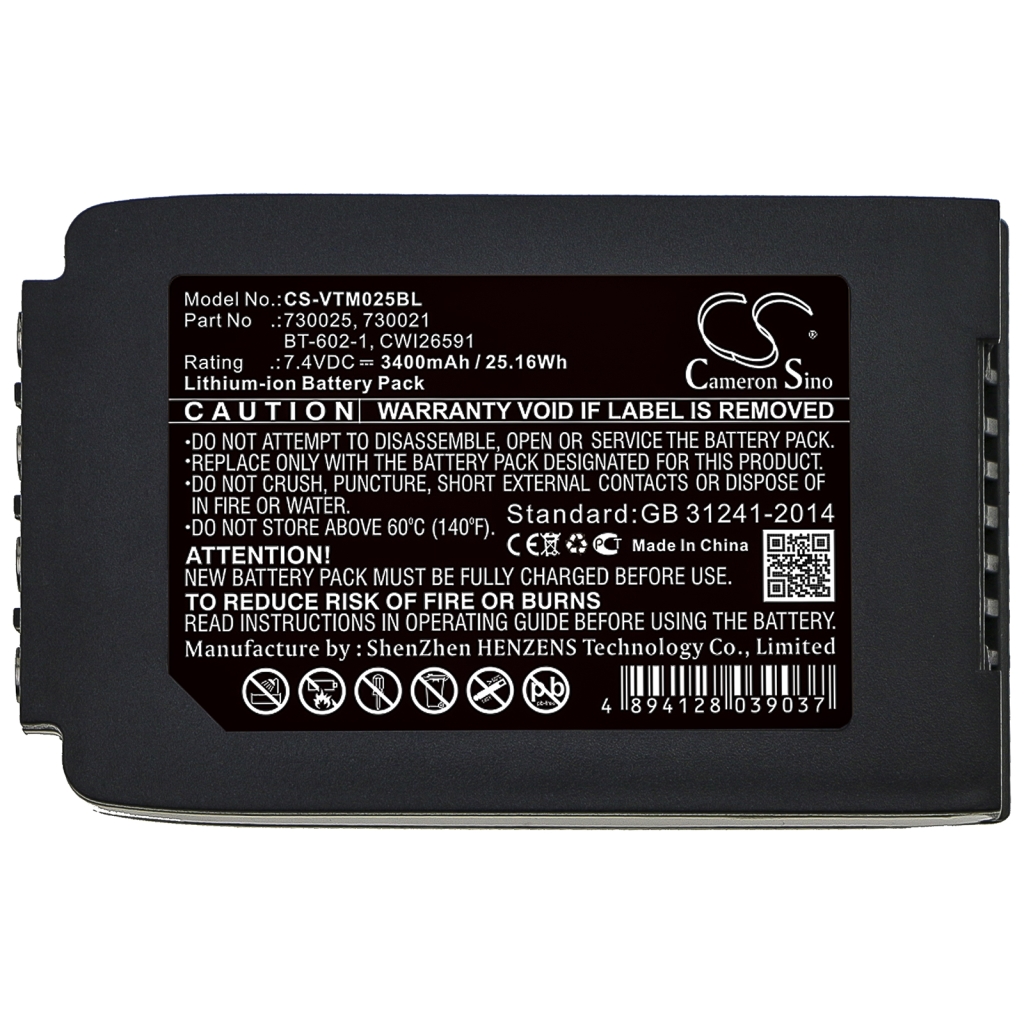 Batería de código de barras, escáner Vocollect Talkman T2