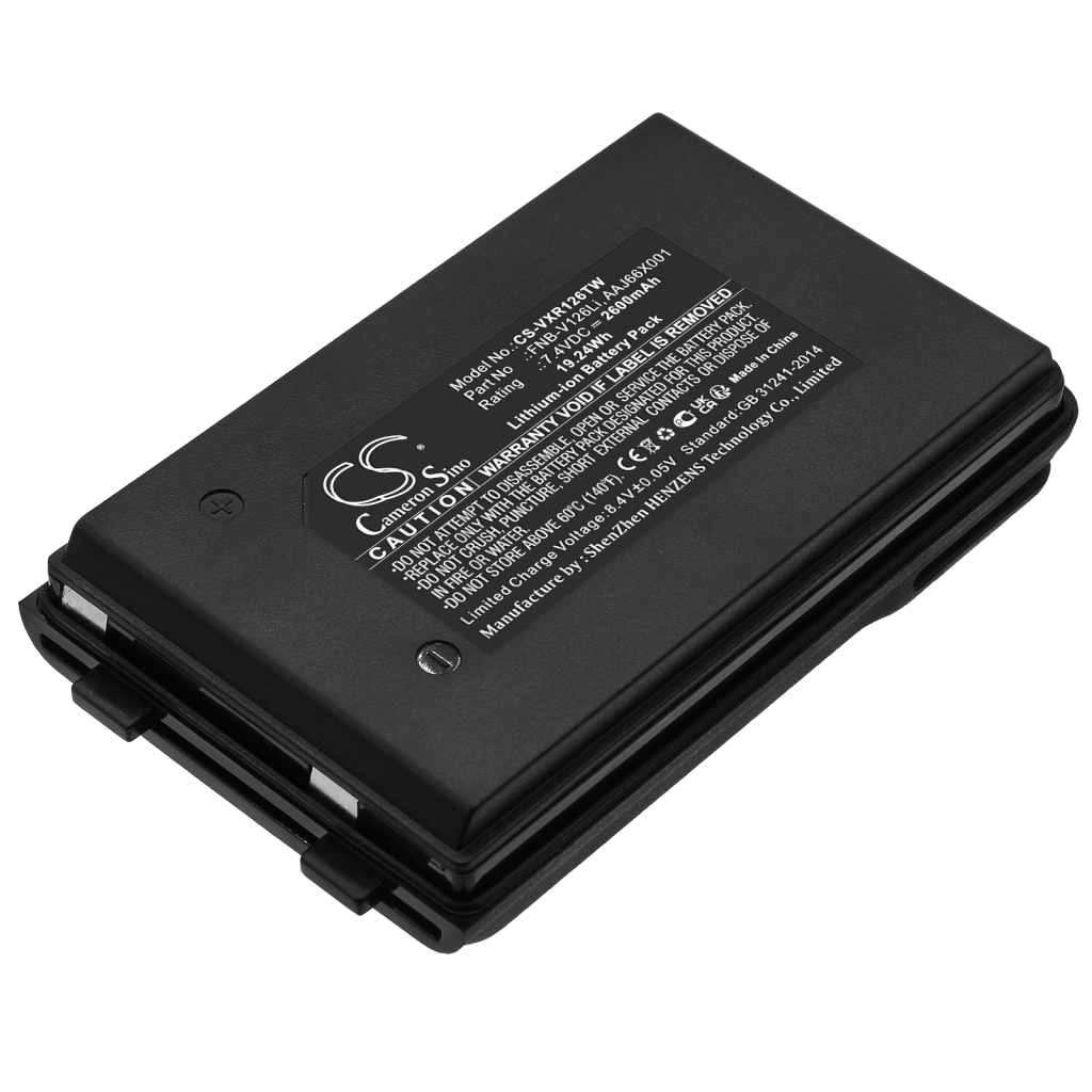 Batería de radio de dos vías Vertex standard CS-VXR126TW