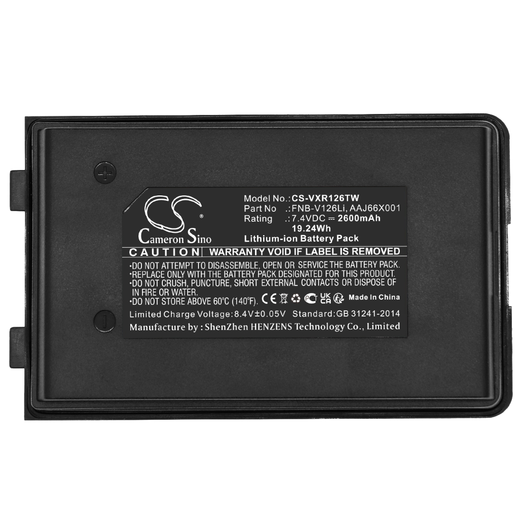 Batería de radio de dos vías Vertex standard CS-VXR126TW