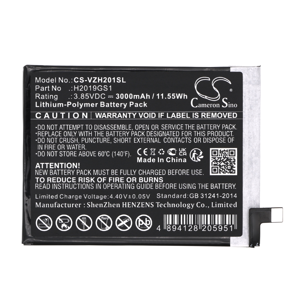Batería del teléfono móvil Verizon CS-VZH201SL