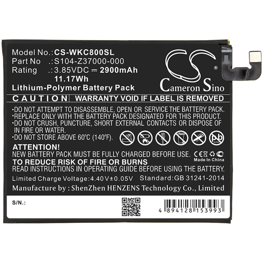 Batería del teléfono móvil Wiko CS-WKC800SL