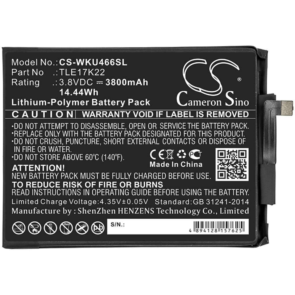 Batería del teléfono móvil Wiko CS-WKU466SL