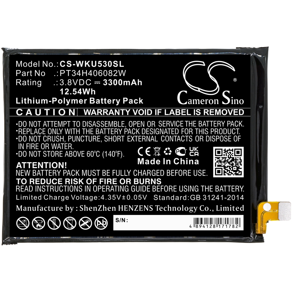 Batería del teléfono móvil Wiko CS-WKU530SL