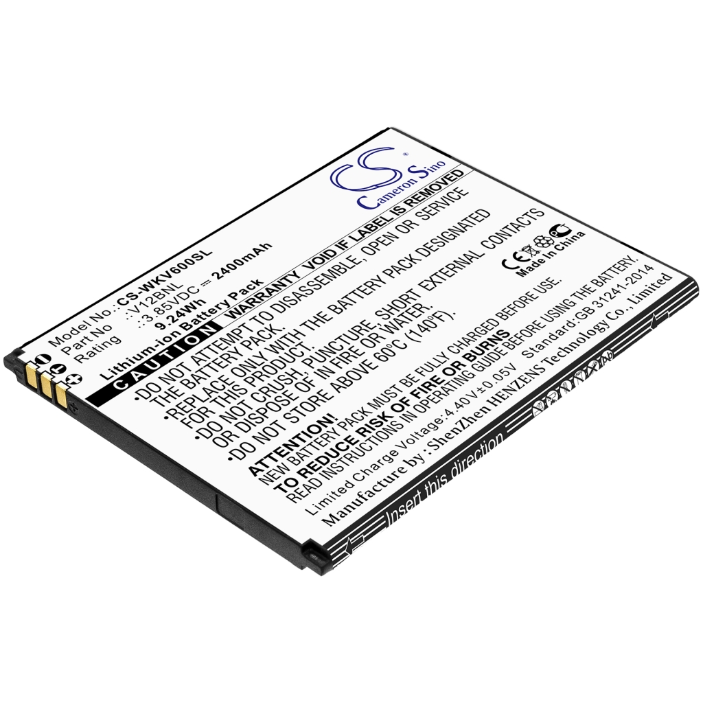Batería del teléfono móvil Wiko CS-WKV600SL