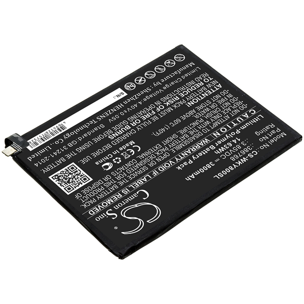Batería del teléfono móvil Wiko CS-WKY800SL