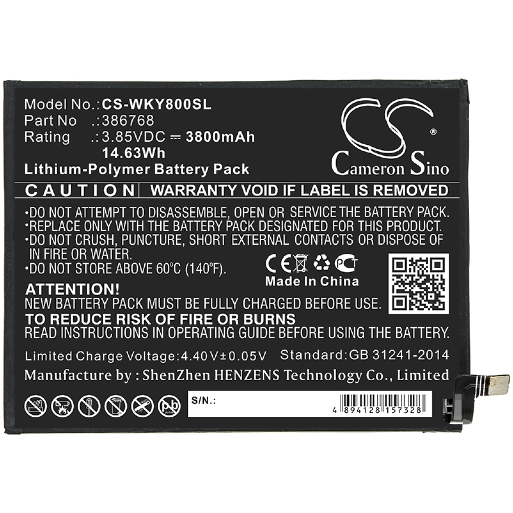 Batería del teléfono móvil Wiko CS-WKY800SL