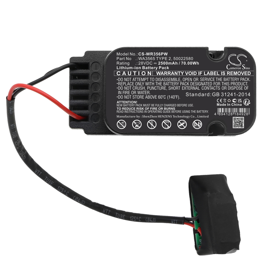 Batería para herramientas eléctricas Worx CS-WR356PW