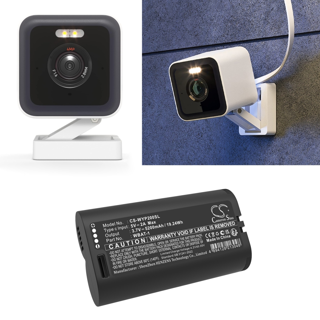 Batería de la cámara de seguridad del hogar Wyze CS-WYP200SL