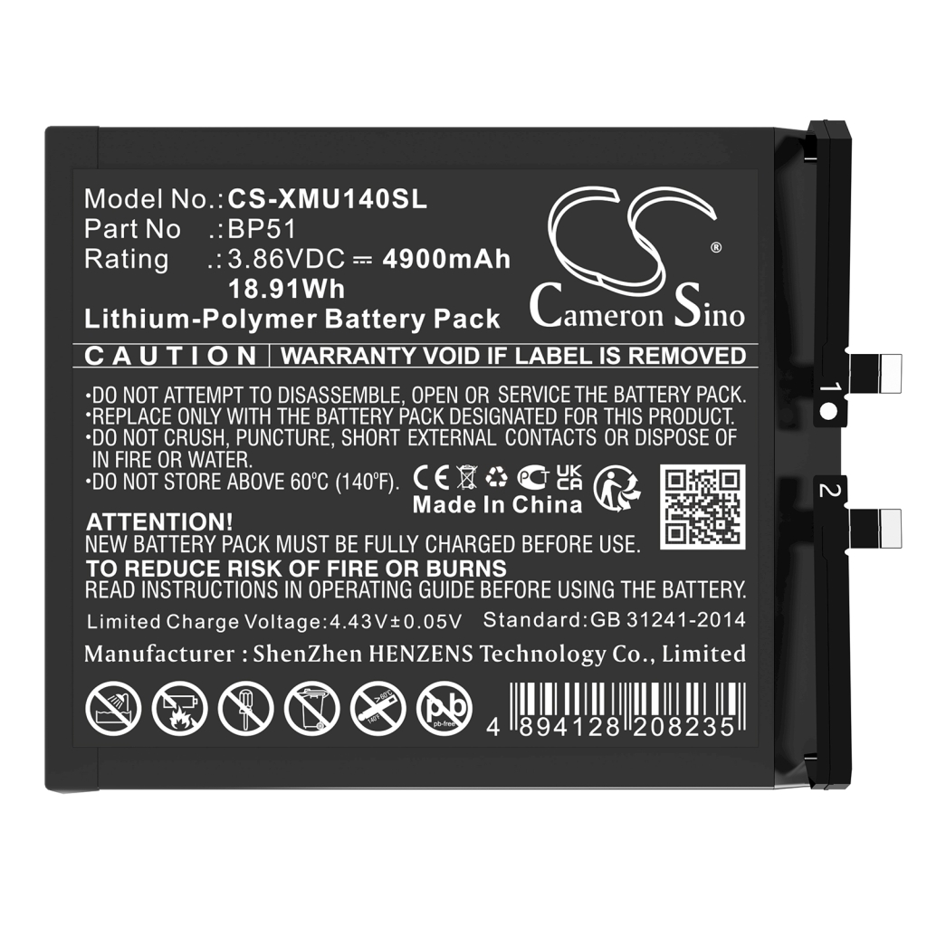 Batería del teléfono móvil Xiaomi CS-XMU140SL