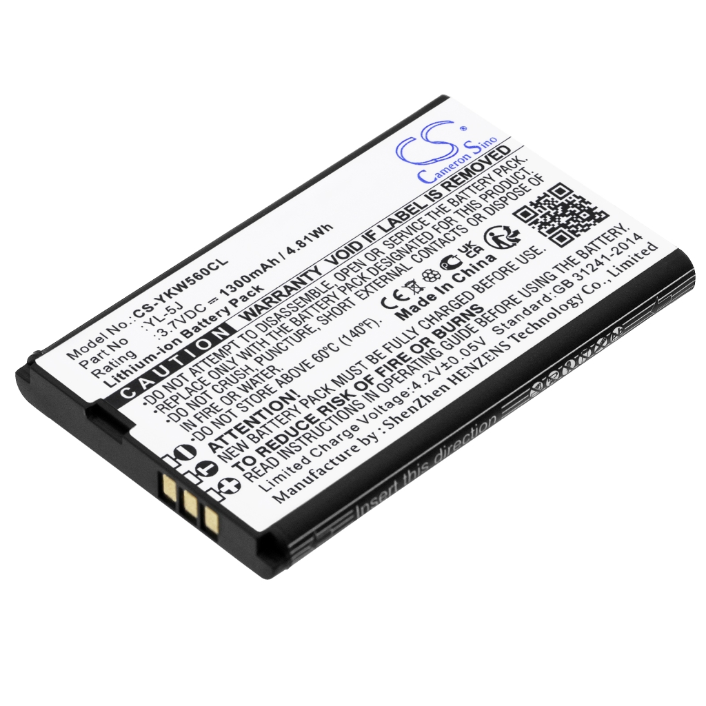 Batería para teléfono inalámbrico Yealink CS-YKW560CL
