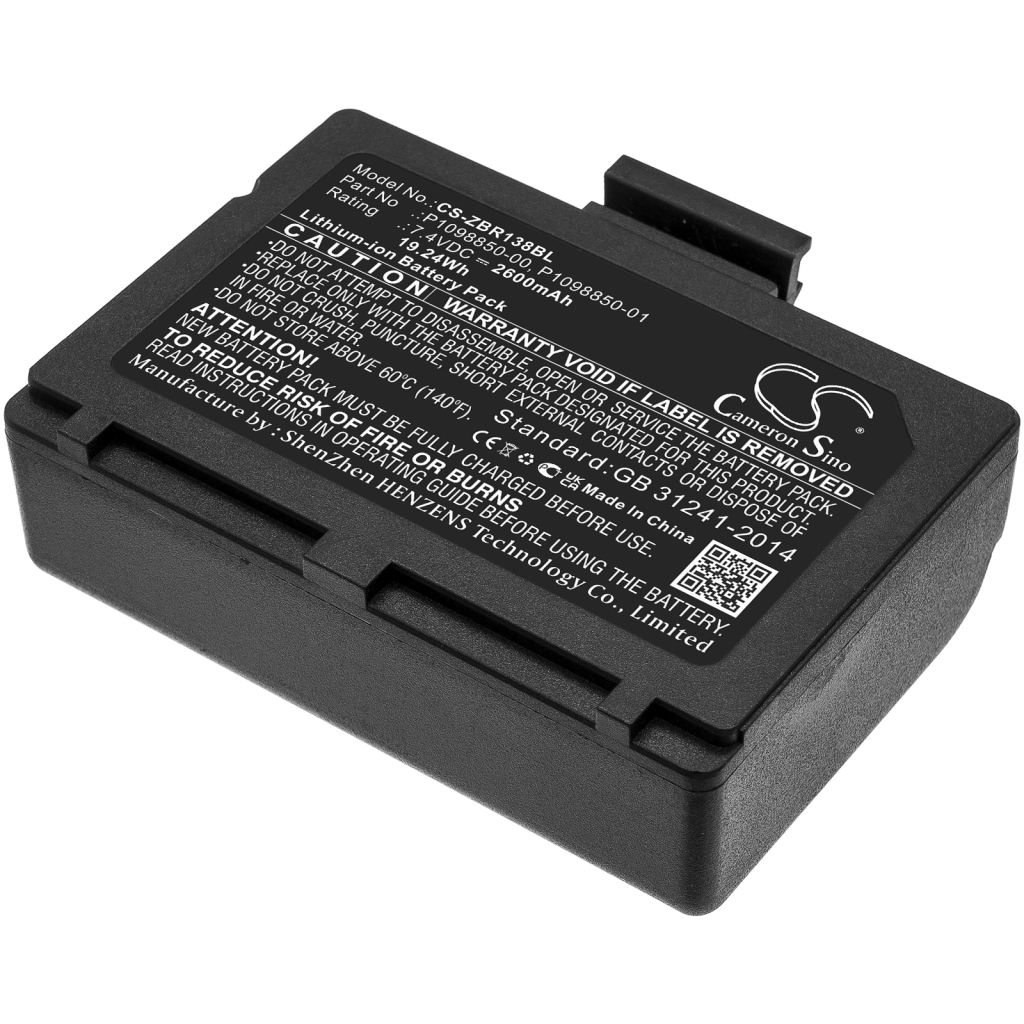 Batería de la impresora Zebra CS-ZBR138BL