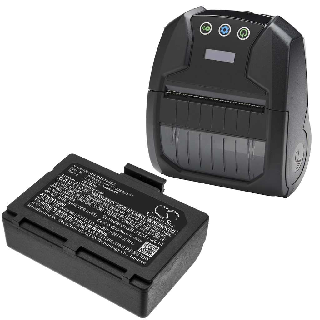 Batería de la impresora Zebra CS-ZBR138BX