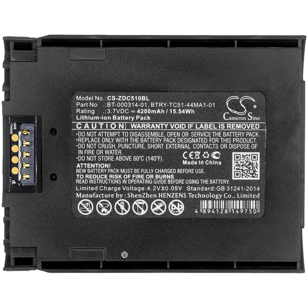 Batería de código de barras, escáner Zebra CS-ZDC510BL