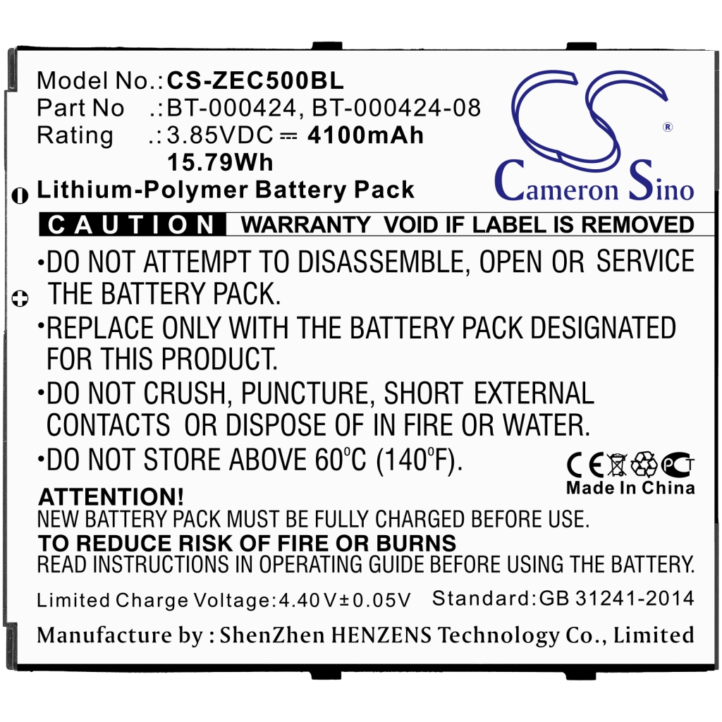 Batería de código de barras, escáner Zebra EC55