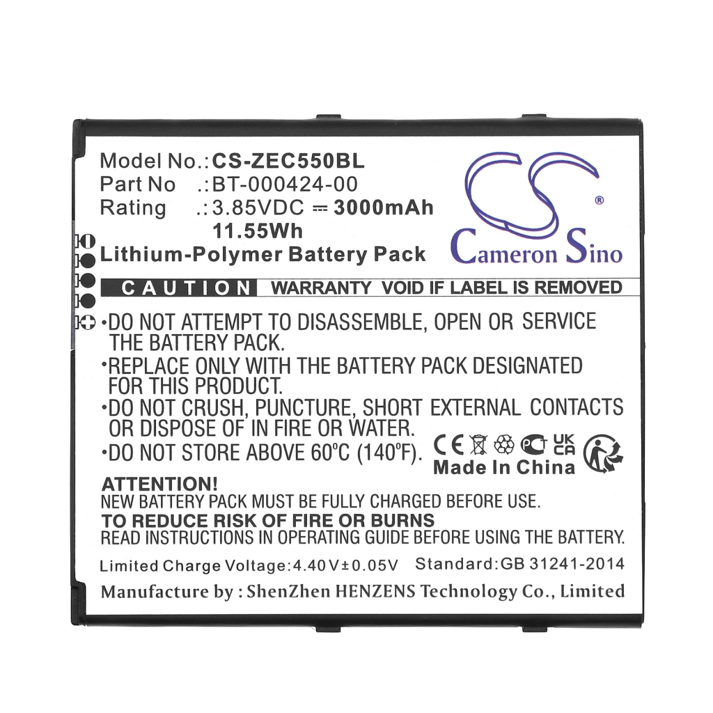 Batería de código de barras, escáner Zebra EC55