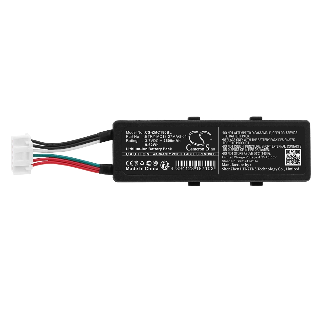 Batería de código de barras, escáner Zebra MC18N0