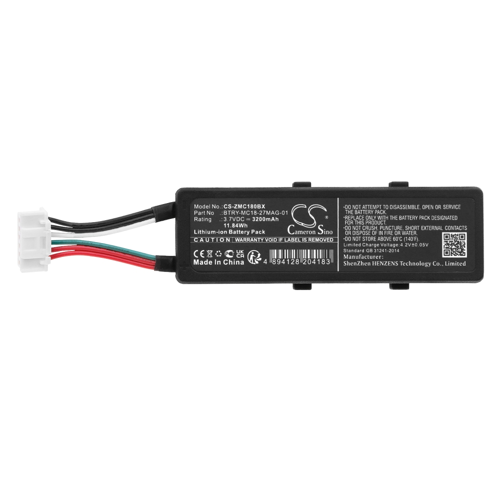 Batería de código de barras, escáner Zebra MC18N0