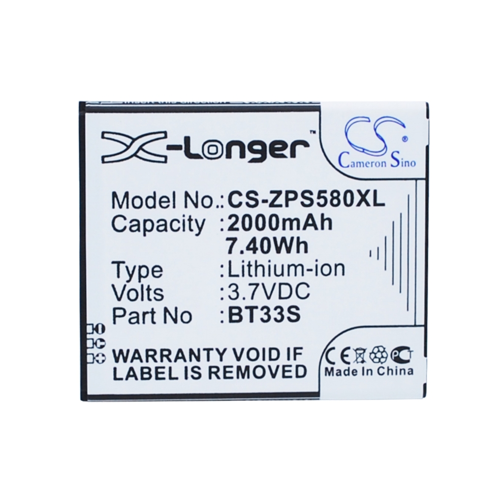 Batería del teléfono móvil Zopo CS-ZPS580XL