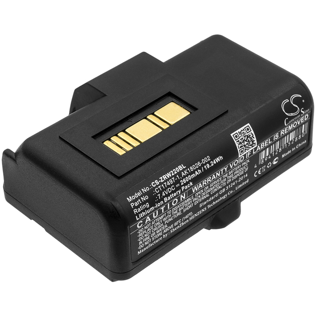 Batería de la impresora Zebra RW320