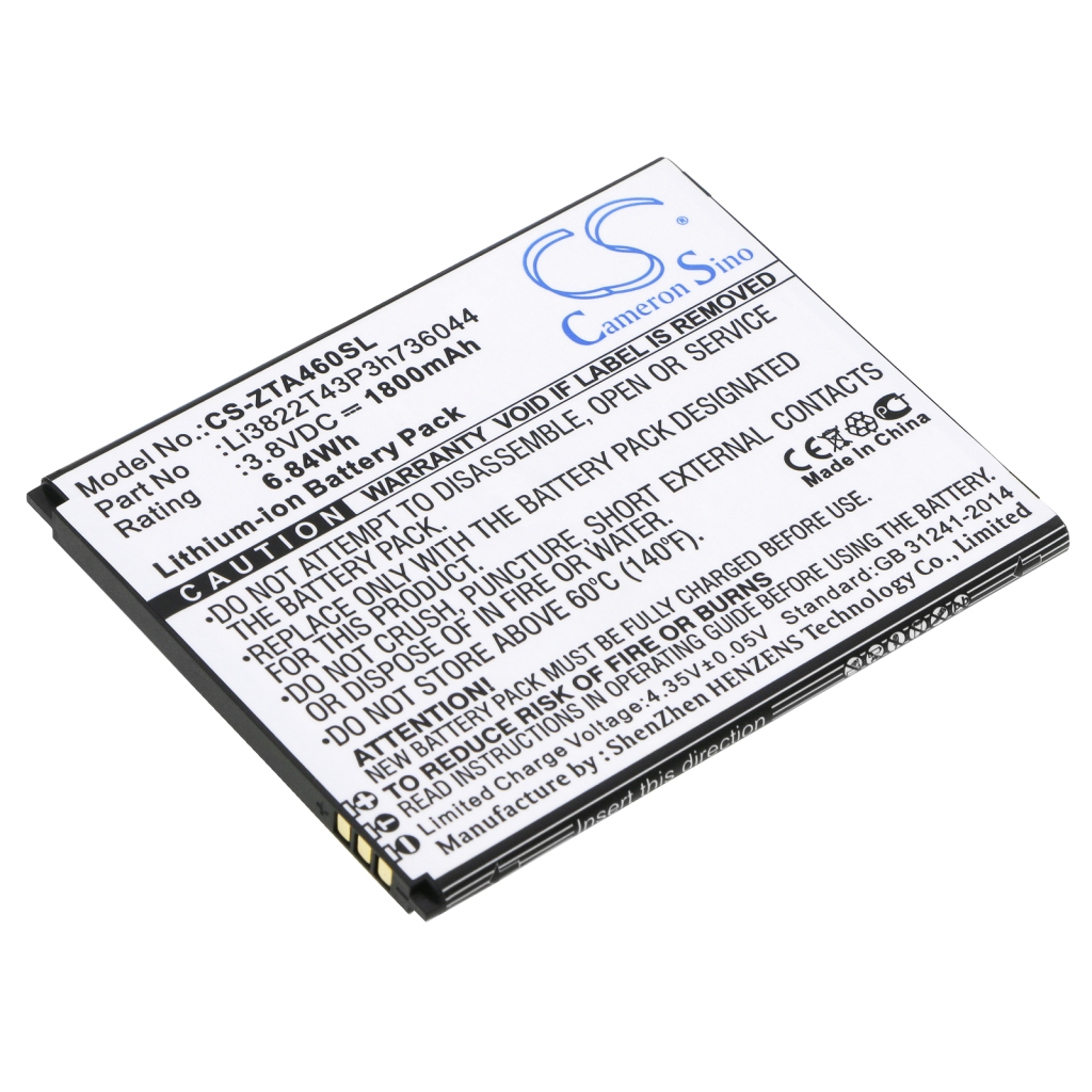 Batería del teléfono móvil ZTE CS-ZTA460SL