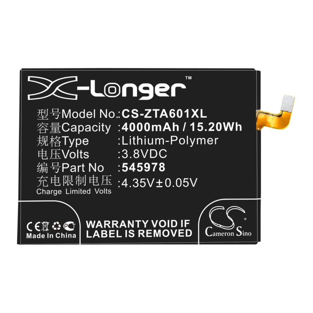Batería del teléfono móvil ZTE CS-ZTA601XL