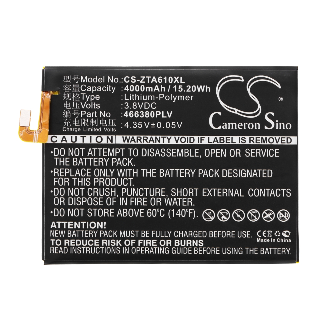 Batería del teléfono móvil ZTE CS-ZTA610XL
