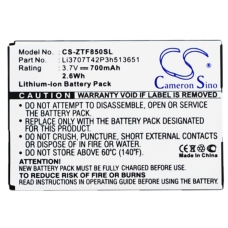 Reemplazo de batería compatible para ZTE LI3707T42P3H513651