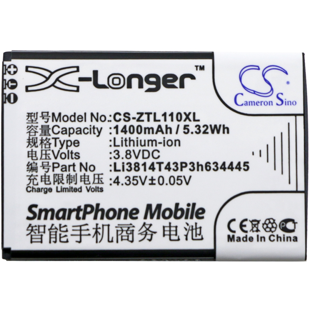 Batería del teléfono móvil ZTE CS-ZTL110XL