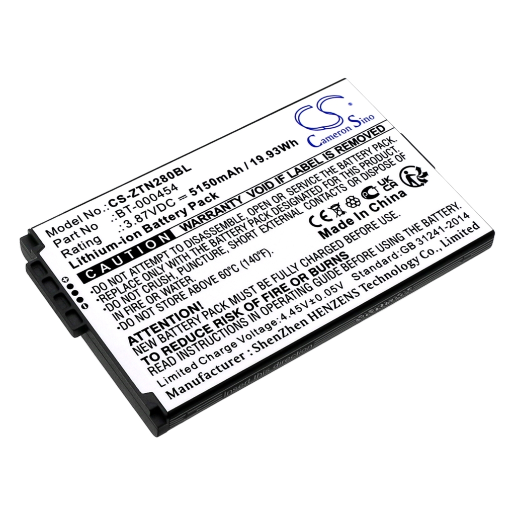 Batería de código de barras, escáner Zebra CS-ZTN280BL