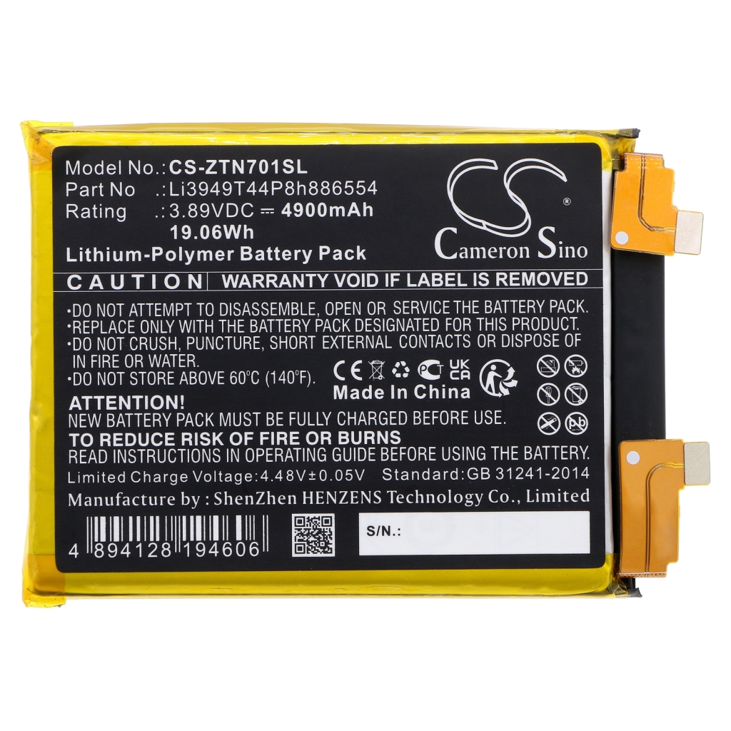Batería del teléfono móvil ZTE CS-ZTN701SL