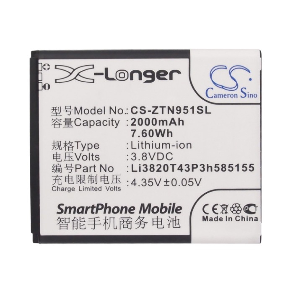Baterías Sustituye Li3820T43P3h585155