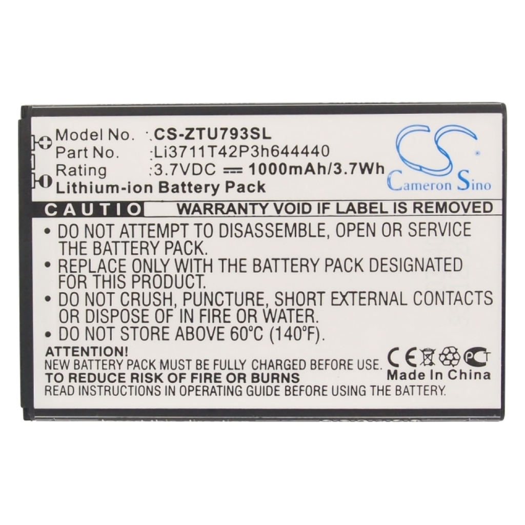 Batería del teléfono móvil ZTE CS-ZTU793SL
