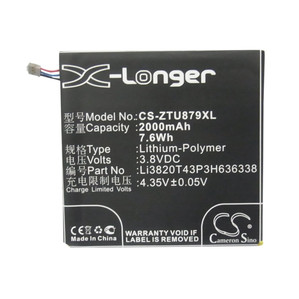Batería del teléfono móvil ZTE CS-ZTU879XL