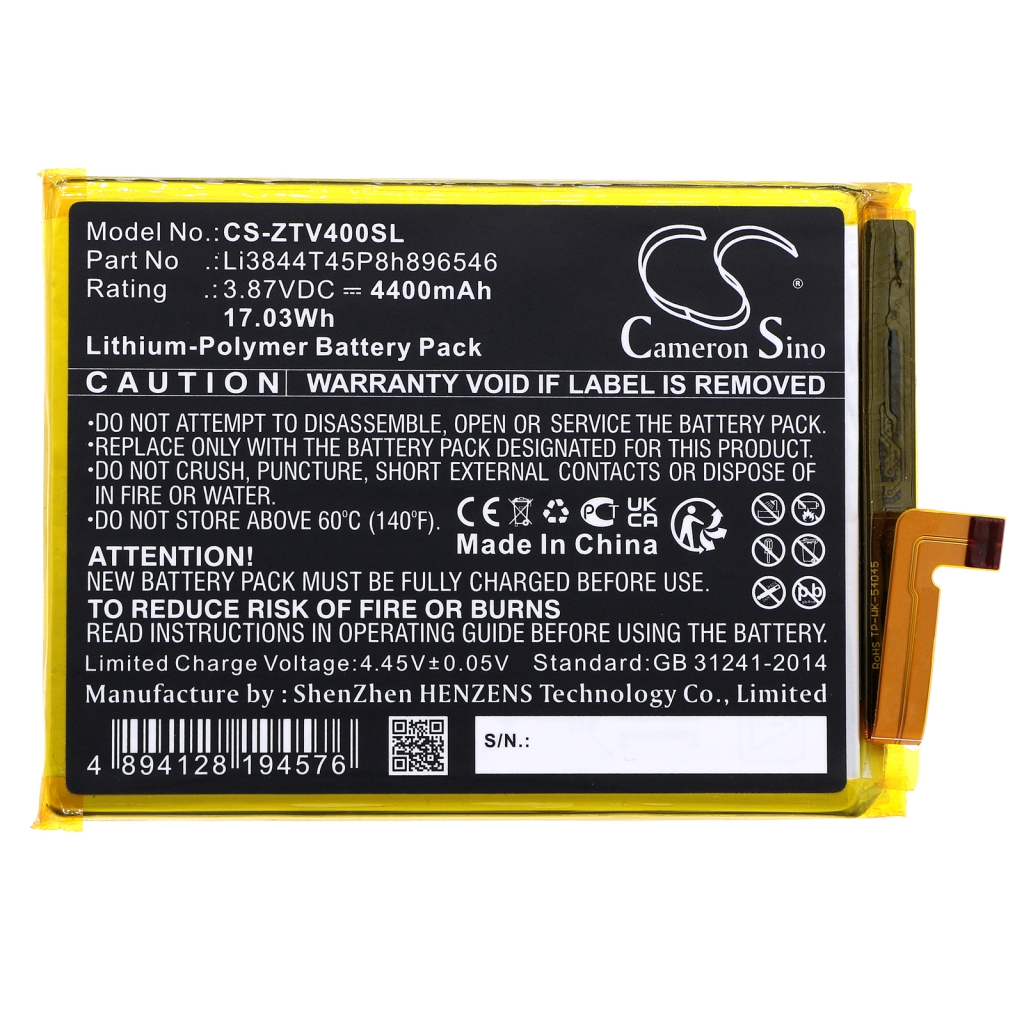 Batería del teléfono móvil ZTE CS-ZTV400SL