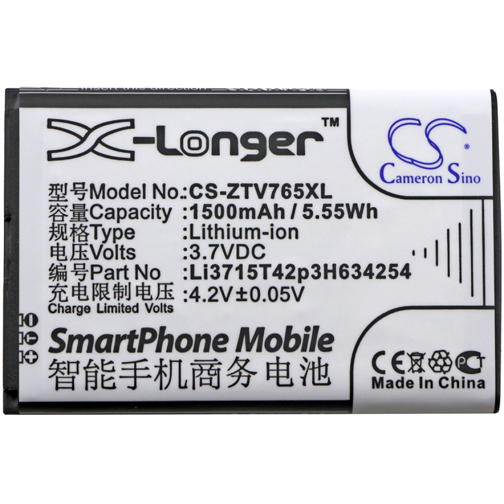 Batería del teléfono móvil ZTE CS-ZTV765XL