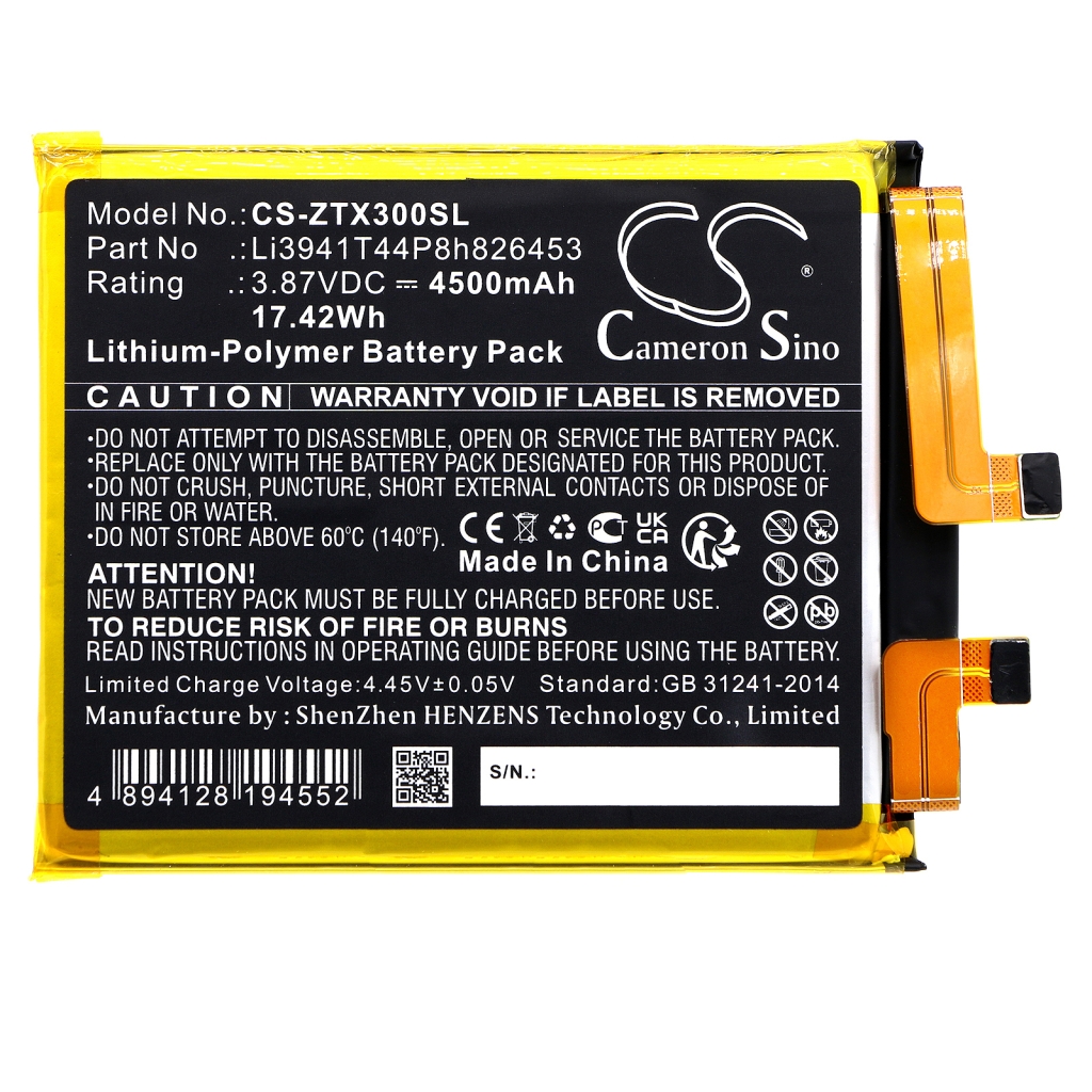 Batería del teléfono móvil ZTE CS-ZTX300SL