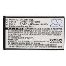 Reemplazo de batería compatible para ZTE LI3715T42P3H734158