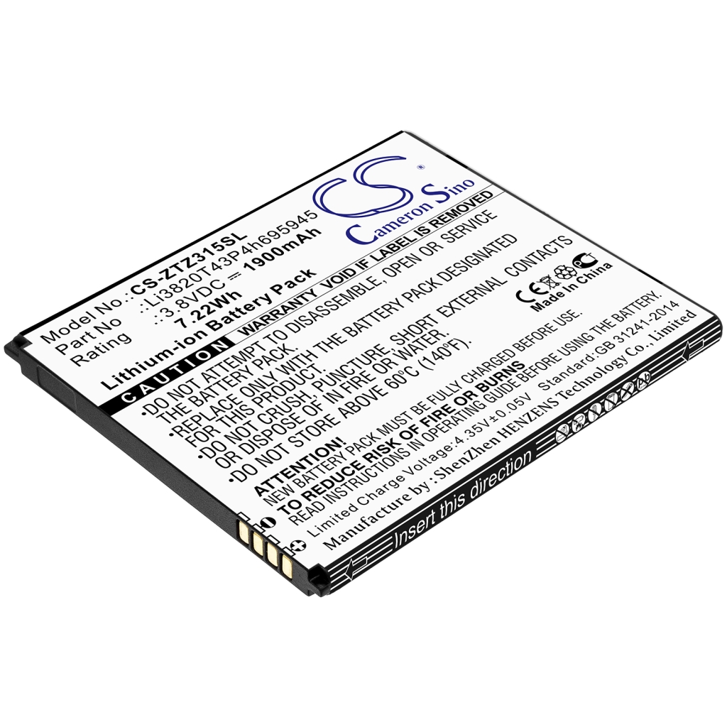 Batería del teléfono móvil ZTE CS-ZTZ315SL