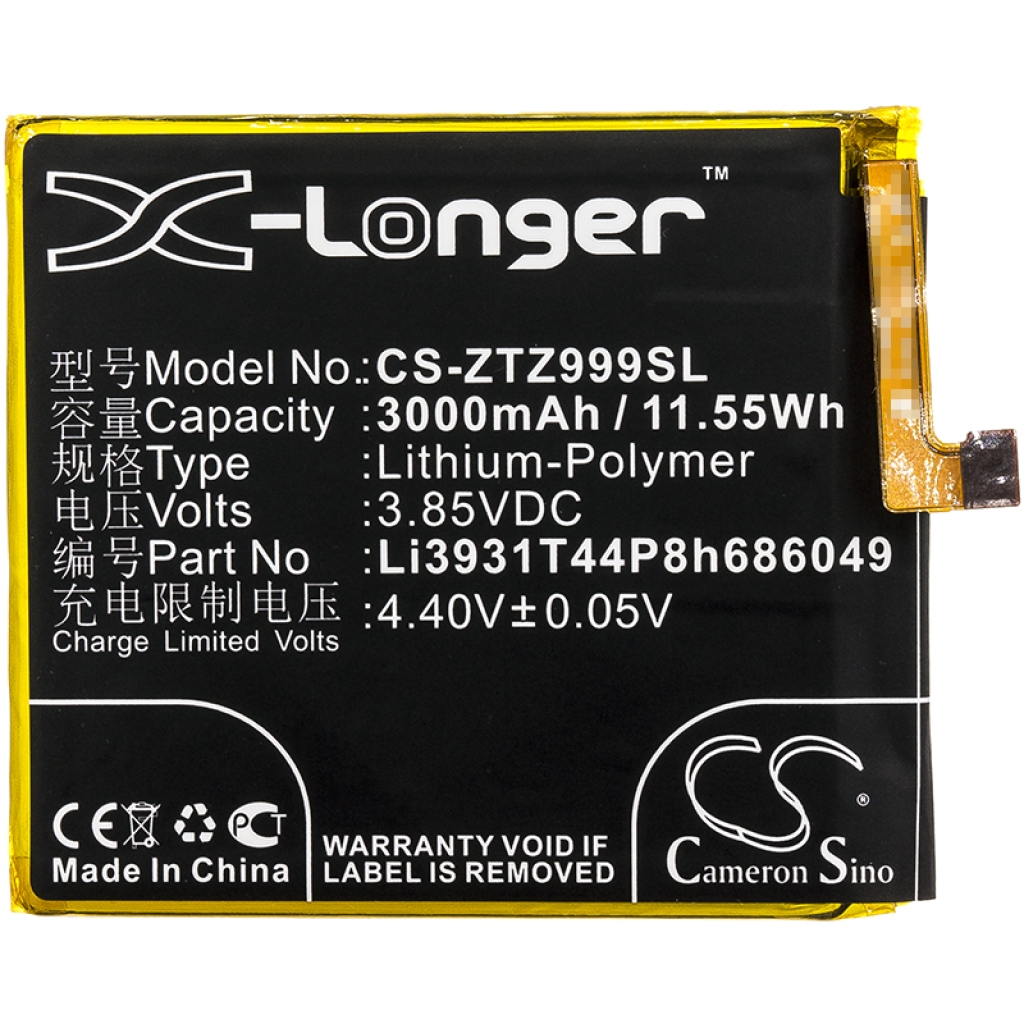 Batería del teléfono móvil ZTE CS-ZTZ999SL