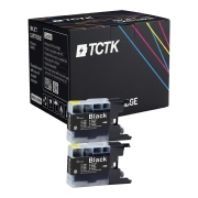 TCTK Cartuchos de tinta LC12 pack de 2 Negro compatible con Brother DCP-J 525 N W, para DCP-J 540 N, para DCP-J 725 DW, para DCP-J 740 N, para DCP-J 925 DW N, para DCP-J 940 N-B N-W, para MFC-J 280 W
