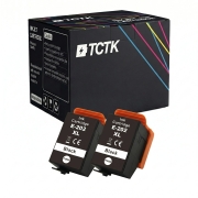 TCTK Cartuchos de tinta 202XL pack de 2 Negro compatible con Epson Expression Premium XP-6000 XP-6001 XP-6005 XP-6100 XP-6105, sustituye C13T02G14010