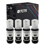 TCTK Cartuchos de tinta E-101BK pack de 4 Negro compatible con Epson EcoTank L14150 L4150 L4160 L4260 L4266 L6160 L6170 L6176 L6190 L6260 L6270 L6276 L6290