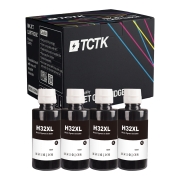 TCTK Cartuchos de tinta 32XL pack de 4 Negro compatible con HP Smart Tank 502 510 5100 5105 5106 5107 5108 513 514 517 532 533 534 536 539 6000 6001 6002 6005 6006 617 670 675 7000, sustituye 1VV24AA