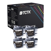 TCTK Cartuchos de tinta LC3211BK pack de 4 Negro compatible con Brother DCP-J 572 DW, para DCP-J 772 DNW DW, para DCP-J 774 DW, para MFC-J 490, para MFC-J 491 DW, para MFC-J 497 DW, para MFC-J 890