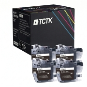 TCTK Cartuchos de tinta LC-3217 pack de 4 Negro compatible con Brother MFC-J 5330 DW, para MFC-J 5335 DW DWF, para MFC-J 5730 DW, para MFC-J 5830 DW, para MFC-J 5930 DW, sustituye LC3217BK