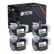 TCTK Cartuchos de tinta LC-422XL pack de 4 Negro compatible con Brother MFC-J 5340 DW, para MFC-J 5340 DWE Ecopro, para MFC-J 5345 DW, para MFC-J 5740 DW, para MFC-J 6540 DW DWE, sustituye LC422XLBK