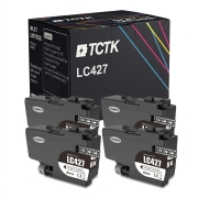 TCTK Cartuchos de tinta LC-427 pack de 4 Negro compatible con Brother HL-J 6010 DW, para MFC-J 5955 DW, para MFC-J 6950, para MFC-J 6955 DW, para MFC-J 6957 DW DWT, sustituye LC427BK
