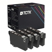 TCTK Cartuchos de tinta 18XL pack de 4 Negro compatible con Epson Expression Home XP-100 XP-102 XP-200 XP-202 XP-205 XP-210 XP-212 XP-215 XP-225 XP-30 XP-300 XP-302 XP-305, sustituye C13T18114012