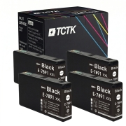 TCTK Cartuchos de tinta T7891XXL pack de 4 Negro compatible con Epson WorkForce Pro WF-5100, para WorkForce Pro WF-5110 DW, para WorkForce Pro WF-5190 DW, sustituye C13T789140