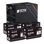 TCTK Cartuchos de tinta 932XL pack de 4 Negro compatible con HP OfficeJet 6100 6600 6700, para OfficeJet 6700 Premium, para OfficeJet 7110, para OfficeJet 7110 wide format, sustituye CN053AE